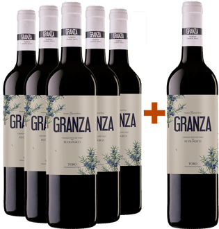Pack Descuento 5+1 2020 Granza Tinta de Toro Roble ecológico Toro DO