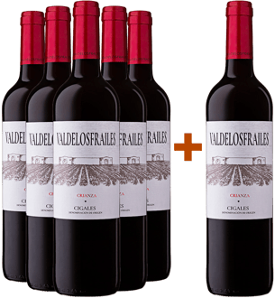 Pack Descuento 5+1 Valdelosfrailes Crianza 2021 DO Cigales