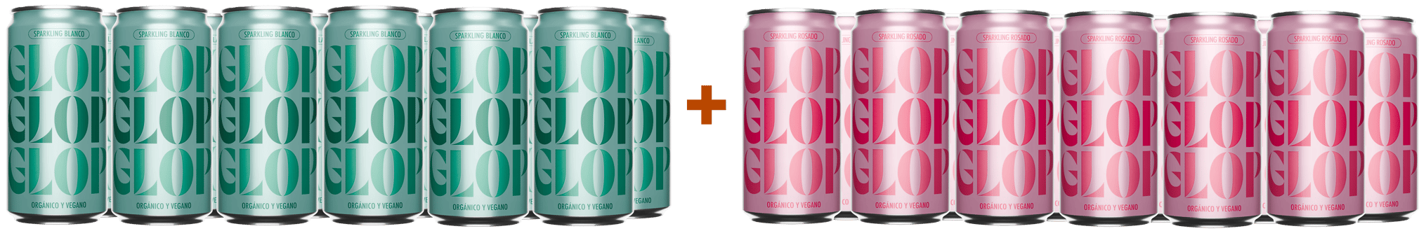Pack descuento 12 Glop Rosé Sparkling + 12 Glop White Sparkling Cataluña DO BIO 0,2 L BIO