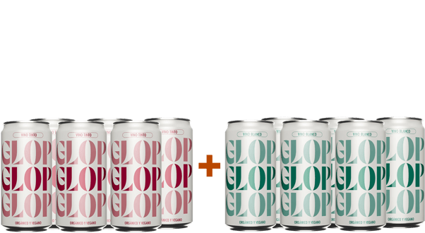 Pack descuento 6 Glop Wine Red + 6 Glop Wine White Cataluña DO BIO