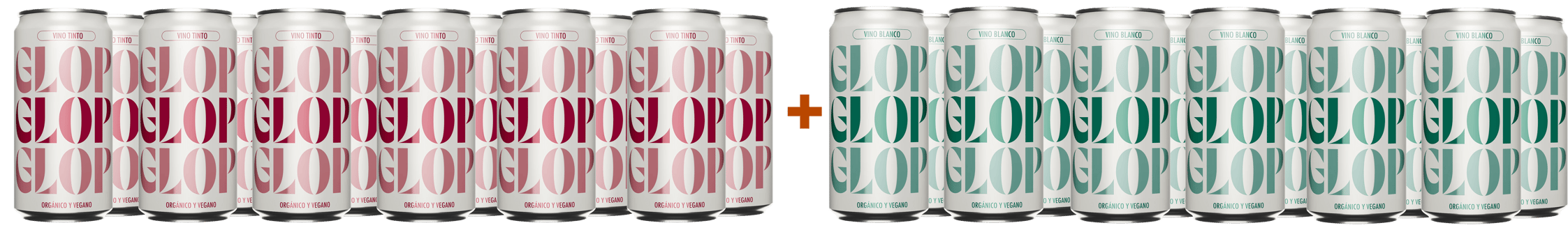 Pack descuento 12 Glop Wine Red + 12 Glop Wine White Cataluña DO BIO