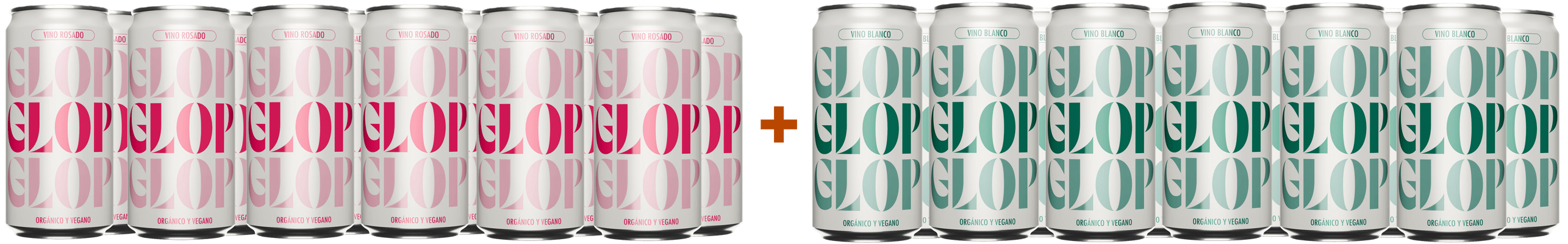 Pack descuento 12 Glop Wine White + 12 Glop Wine Rosé Cataluña DO BIO