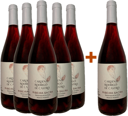 Pack descuento 5+1 Cardenal Rodrigo De Castro Rosado Ribeira Sacra DO