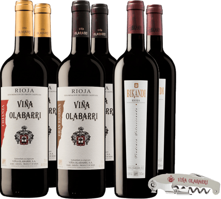 Pack degustación Bodegas Olabarri Rioja DOCa (+ sacacorchos de regalo)