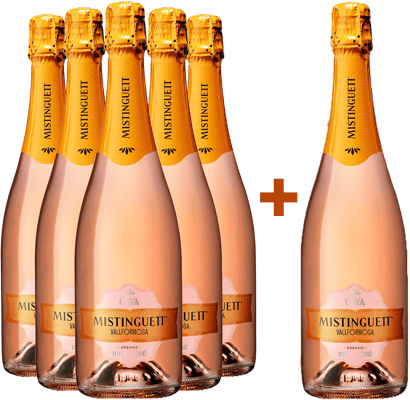 Pack descuento 5+1 Mistinguett Rosé Cava DO BIO