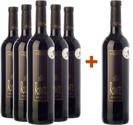 Pack Descuento 5+1 Robatié Reserva Rioja DOCa