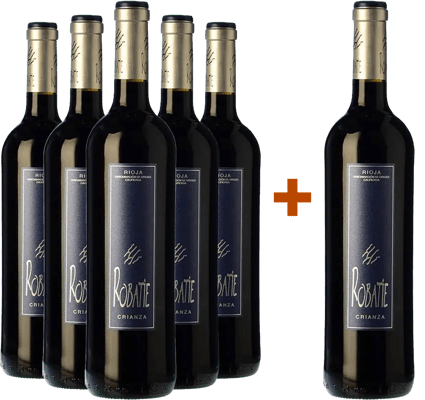Pack Descuento 5+1 Robatié Crianza DOCa Pack Descuento 5+1 Robatié Crianza DOCa