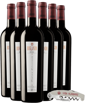 Pack descuento Bikandi Reserva Vendimia Seleccionada Rioja DOCa (+ sacacorchos de regalo)