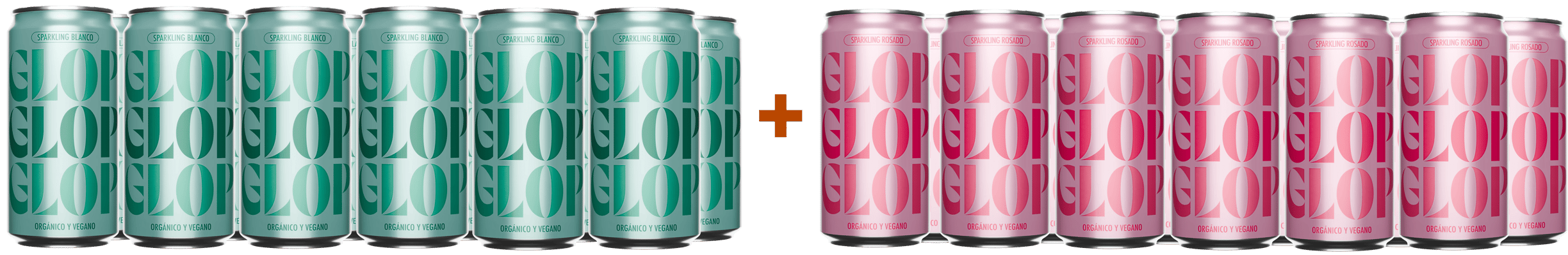 Pack descuento 12 Glop Rosé Sparkling + 12 Glop White Sparkling Cataluña DO BIO 0,2 L BIO