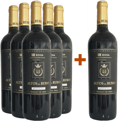Pack descuento 5+1 Reserva Altos del Rubio Rioja DOCa