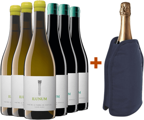Pack descuento Ilunum blanco y tinto Castilla VT + (regalo funda enfriadora)