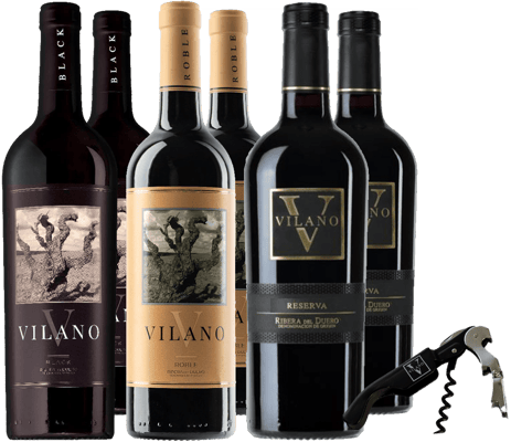 Pack degustación Bodegas Vilano Ribera del Duero DO (+ sacacorchos de regalo)