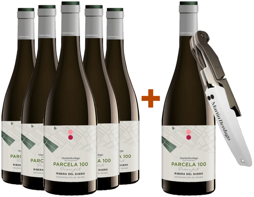 Pack descuento 5+1 Parcela 100 "Primera Fruta" Ribera del Duero DO (+ regalo sacacorcho) BIO