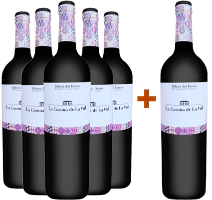 Pack Descuento 5+1 La Casona de la Vid Crianza Ribera del Duero DO Pack Descuento 5+1 La Casona de la Vid Crianza Ribera del Duero DO