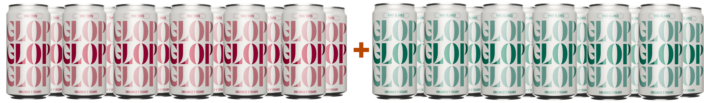 Pack descuento 12 Glop Wine Red + 12 Glop Wine White Cataluña DO BIO