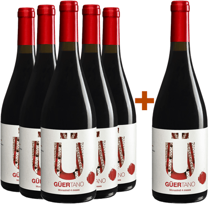 Pack descuento 5+1 Güertano Tinto Monastrell Jumilla DO