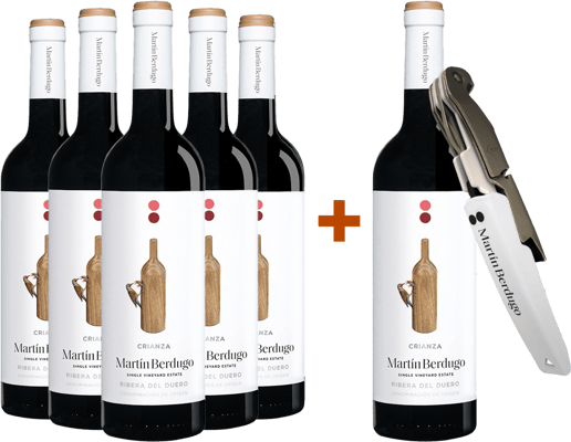 Pack Descuento 5+1 Martín Berdugo Crianza Ribera del Duero DO (+ sacacorchos de regalo)