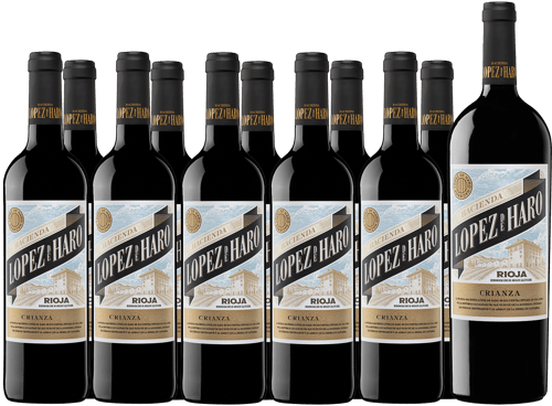 Pack descuento 10 botellas Crianza + 1 magnum Hacienda López de Haro Rioja DOCa