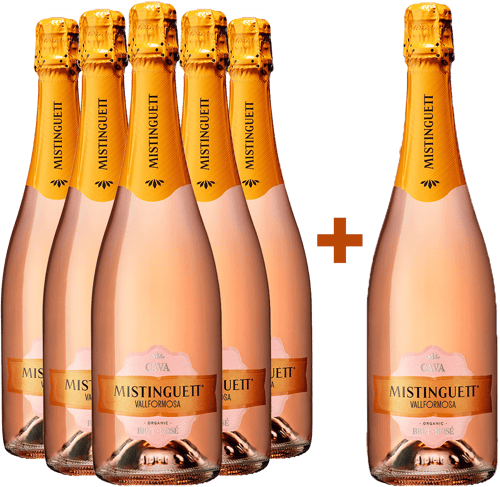 Pack descuento 5+1 Mistinguett Rosé Cava DO BIO