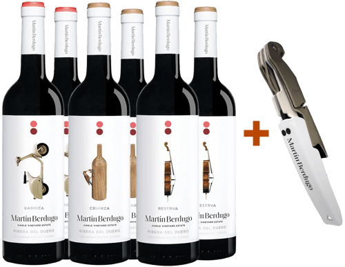 Pack Degustación Martín Berdugo Ribera del Duero DO (+ sacacorchos de regalo)
