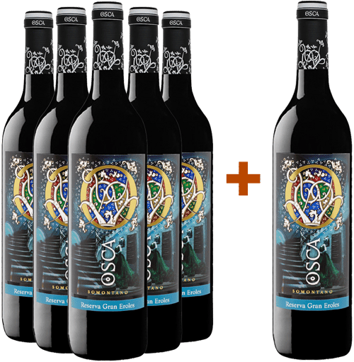 Pack descuento 5+1 Bodegas Osca Reserva Somontano DO