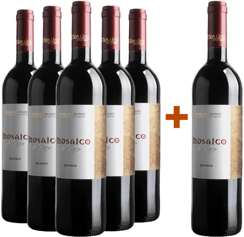 Pack descuento 5+1 Crianza El Mosaico de Baco Ribera del Duero DO