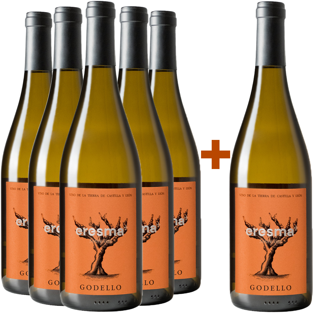 Pack descuento 5+1 Godello Eresma Castilla y León VT Pack descuento 5+1 Godello Eresma Castilla y León VT