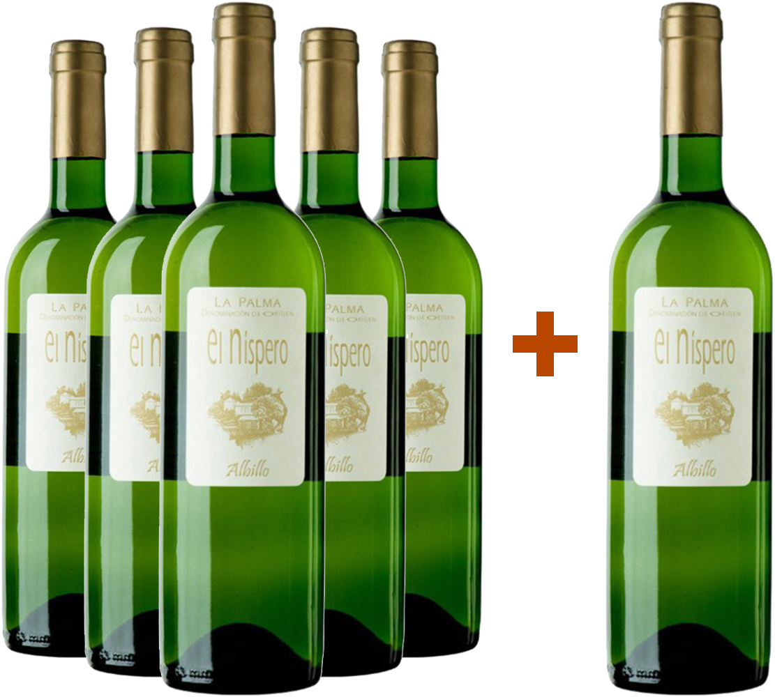Pack Descuento 5+1 El Níspero Albillo Criollo La Palma DO Pack Descuento 5+1 El Níspero Albillo Criollo La Palma DO