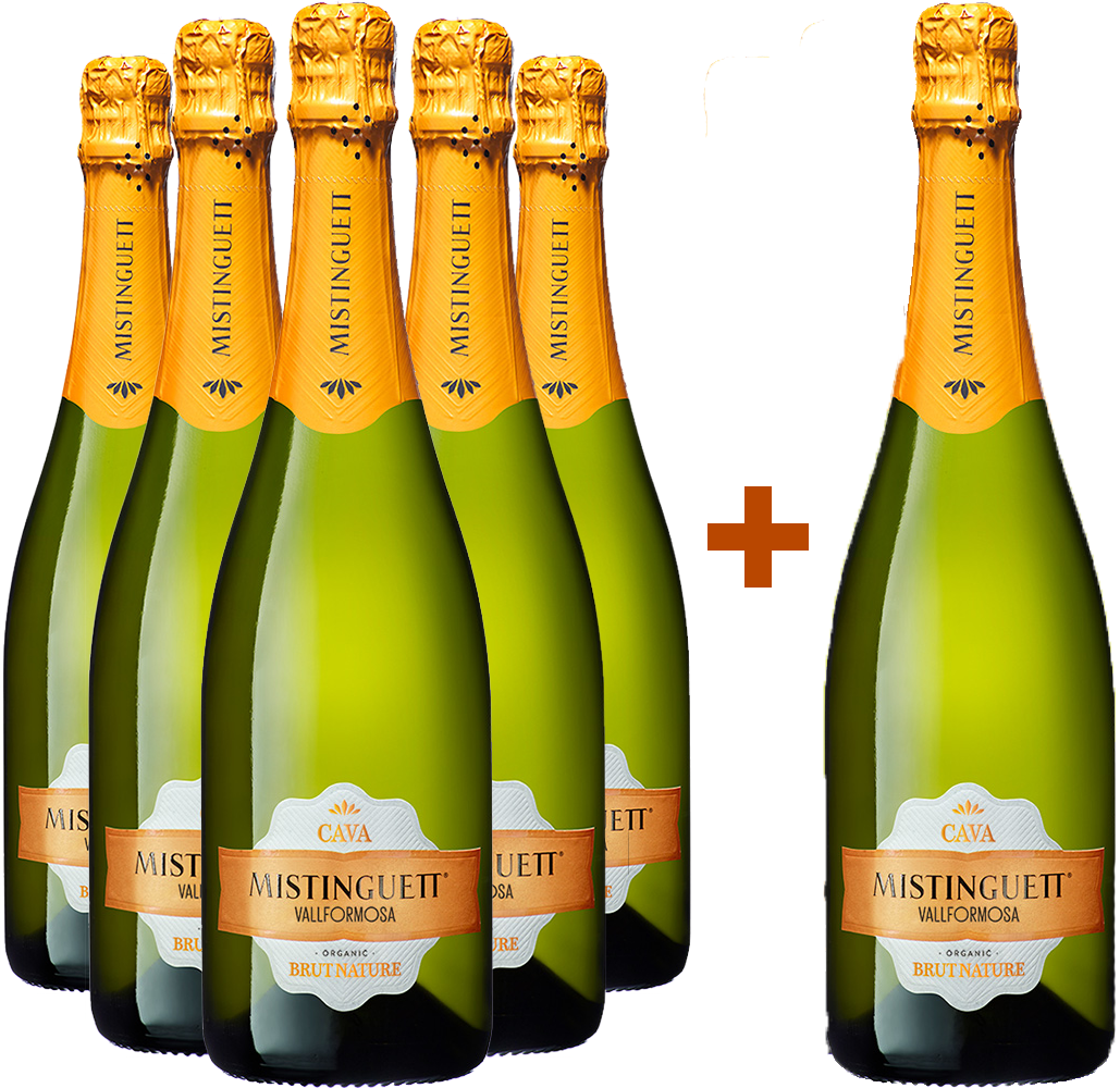 Pack descuento 5+1 Mistinguett Brut Nature Cava DO BIO Pack descuento 5+1 Mistinguett Brut Nature Cava DO BIO