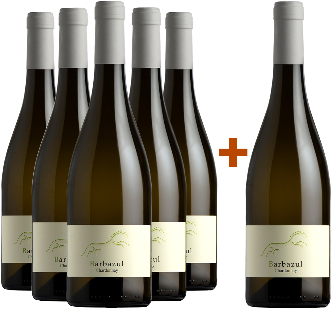 Pack descuento 5+1 Barbazul Blanco Chardonnay Cádiz VT