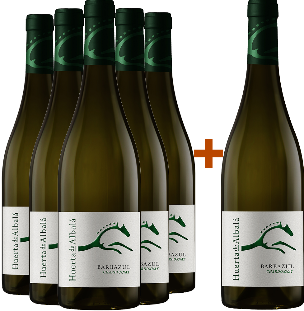 Pack descuento 5+1 Barbazul Blanco Chardonnay Cádiz VT Pack descuento 5+1 Barbazul Blanco Chardonnay Cádiz VT