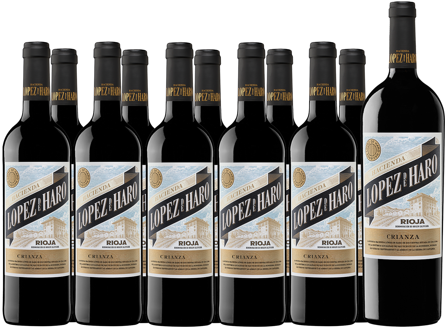 Pack descuento 10 botellas Crianza + 1 magnum Hacienda López de Haro Rioja DOCa Pack descuento 10 botellas Crianza + 1 magnum Hacienda López de Haro Rioja DOCa