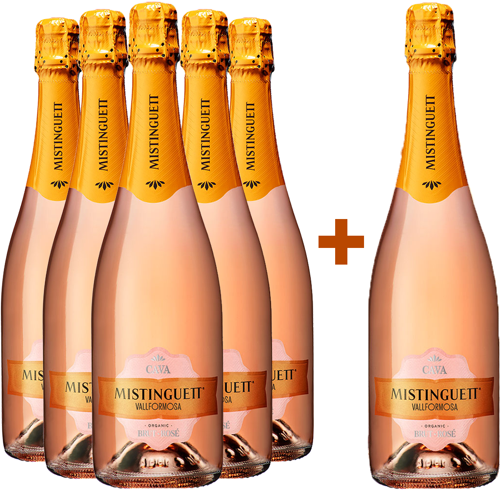 Pack descuento 5+1 Mistinguett Rosé Cava DO BIO Pack descuento 5+1 Mistinguett Rosé Cava DO BIO