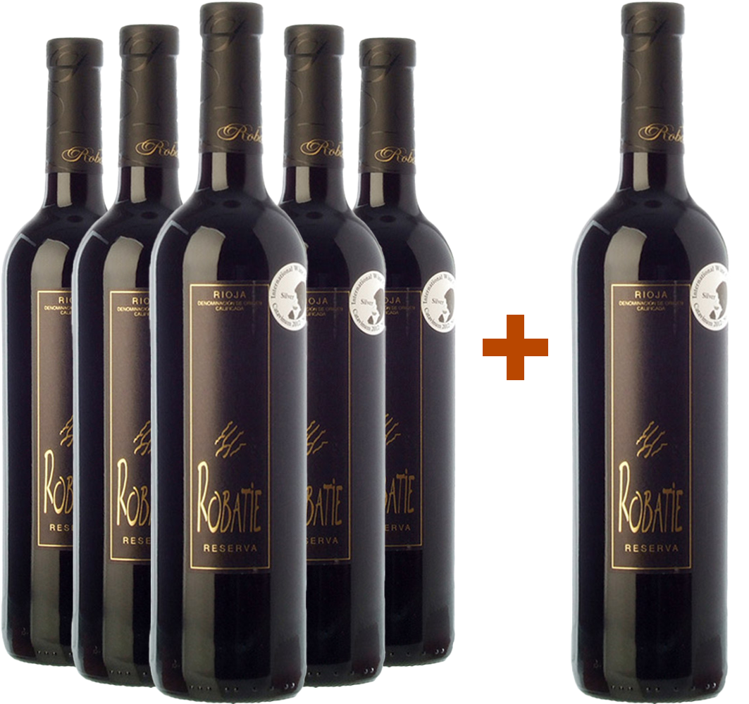 Pack Descuento 5+1 Robatié Reserva Rioja DOCa