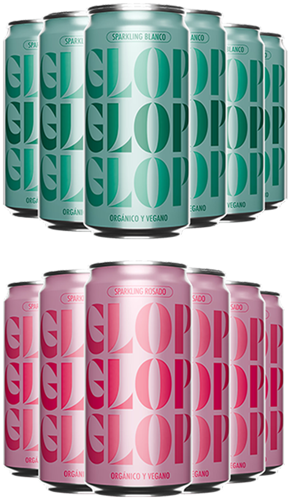Pack Degustación 6 Glop Rosado Espumoso + 6 Glop Blanco Espumoso BIO