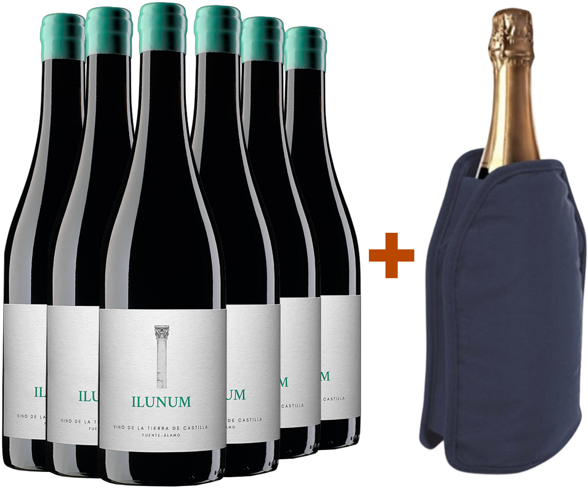 Pack descuento Ilunum Tinto Castilla VT + + (regalo funda enfriadora)