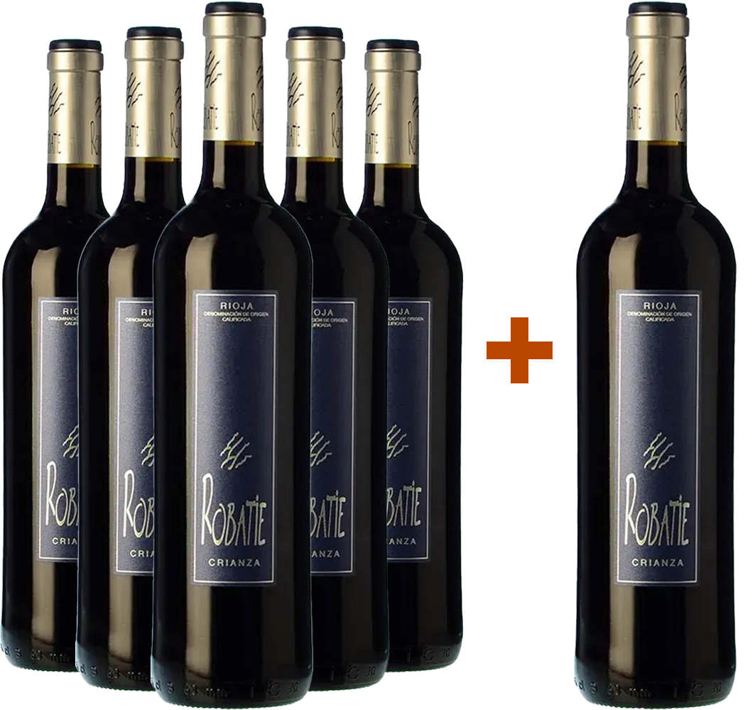 Pack Descuento 5+1 Robatié Crianza DOCa