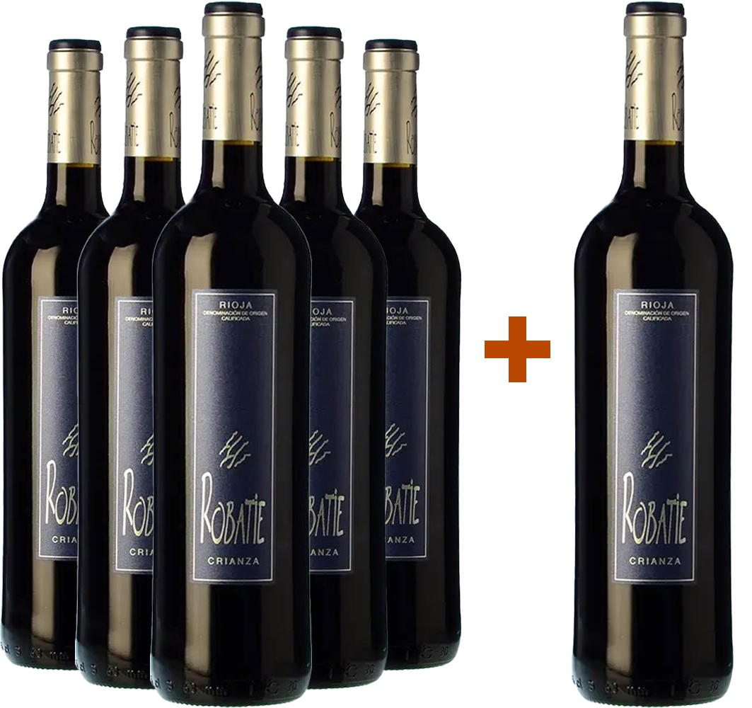 Pack Descuento 5+1 Robatié Crianza DOCa Pack Descuento 5+1 Robatié Crianza DOCa