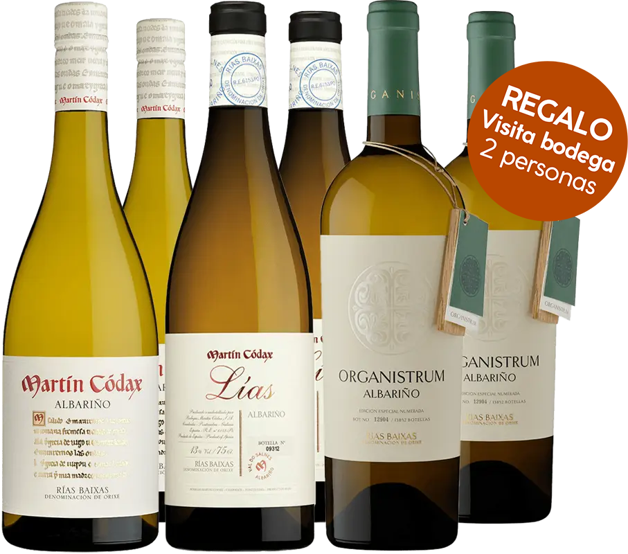 Pack Degustación Martín Códax (DO Rías Baixas) + REGALO de visita a la bodega para 2 personas. Pack Degustación Martín Códax (DO Rías Baixas) + REGALO de visita a la bodega para 2 personas.