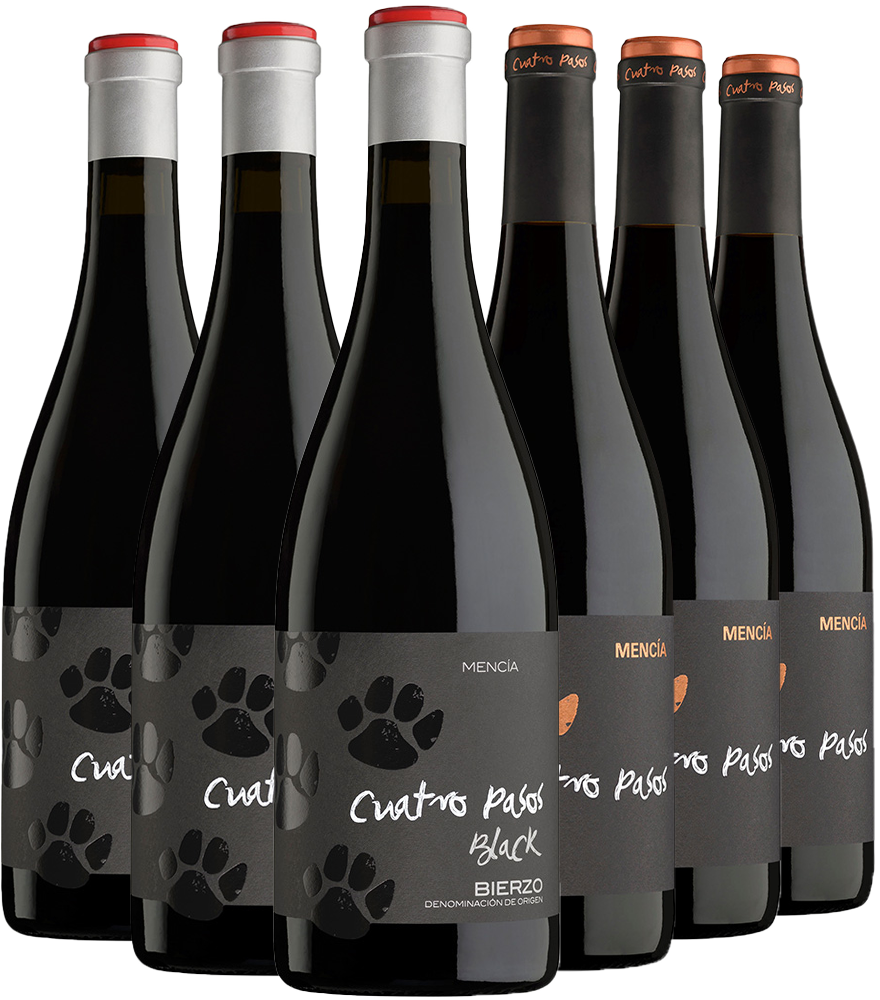 Pack degustación Mencía Cuatro Pasos Bierzo DO Pack degustación Mencía Cuatro Pasos Bierzo DO