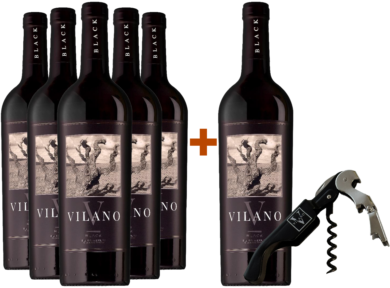 Pack descuento 5+1 Vilano Black (+ sacacorchos de regalo)