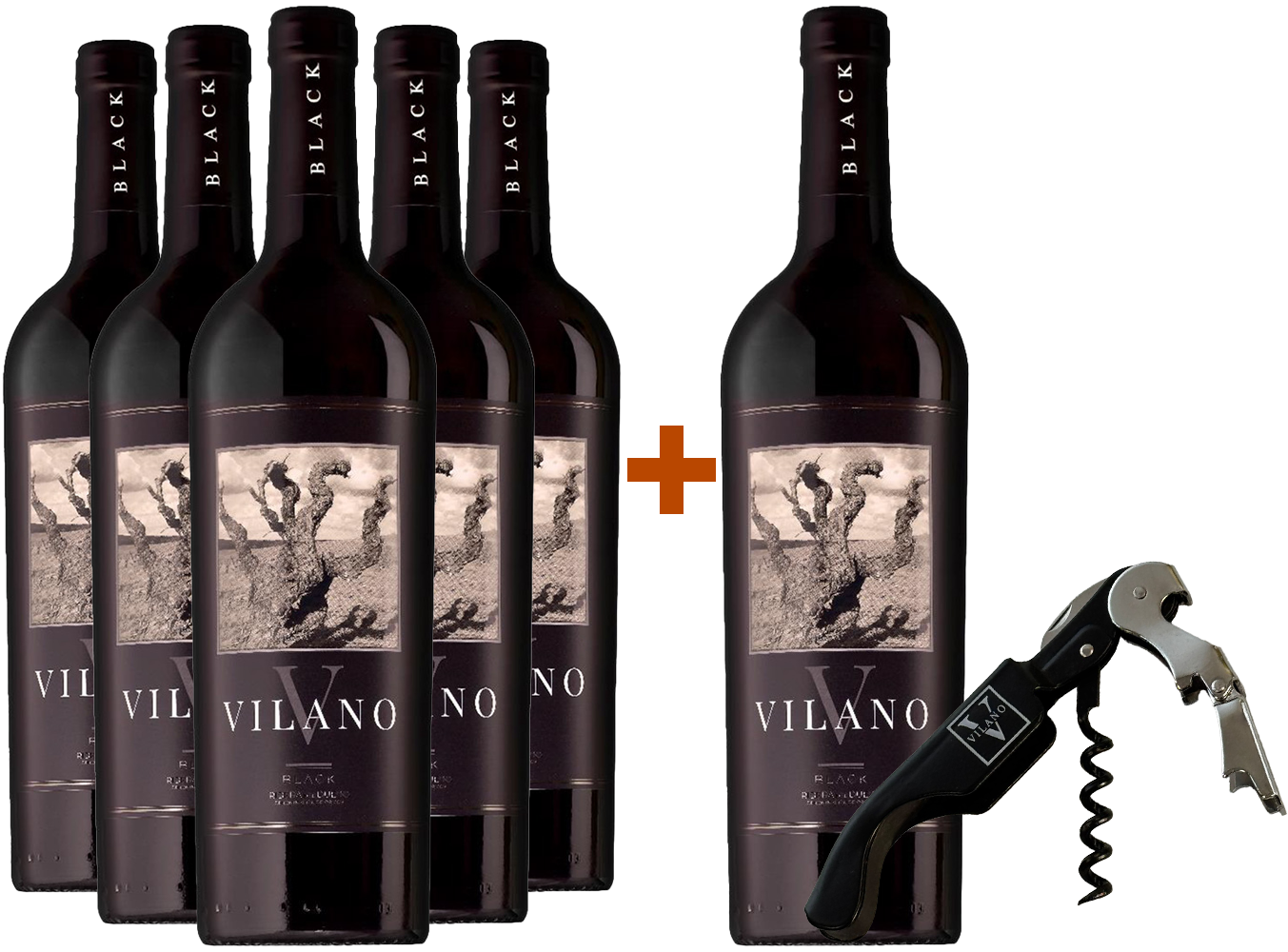 Pack descuento 5+1 Vilano Black (+ sacacorchos de regalo) Pack descuento 5+1 Vilano Black (+ sacacorchos de regalo)