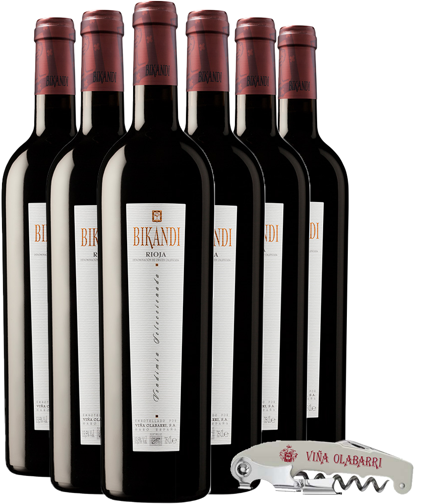 Pack descuento Bikandi Reserva Vendimia Seleccionada Rioja DOCa (+ sacacorchos de regalo)