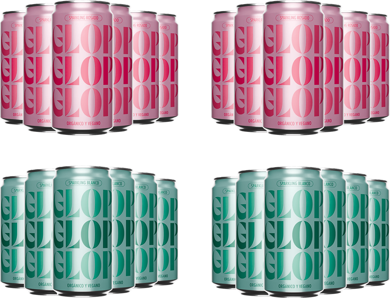 Pack Degustación 12 Glop Rosado Espumoso + 12 Glop Blanco Espumoso BIO