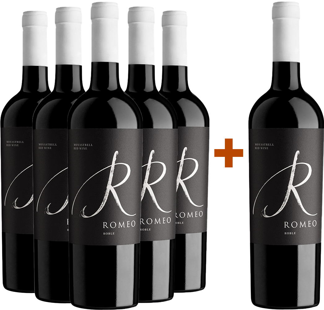 Pack descuento 5+1 Romeo Monastrell Barrica Jumilla DO Pack descuento 5+1 Romeo Monastrell Barrica Jumilla DO