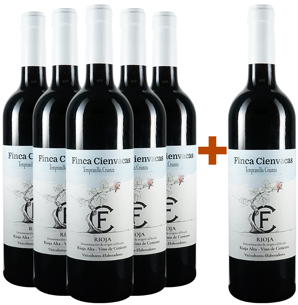 Pack descuento 5+1 Finca Cienvacas Crianza Pack descuento 5+1 Finca Cienvacas Crianza