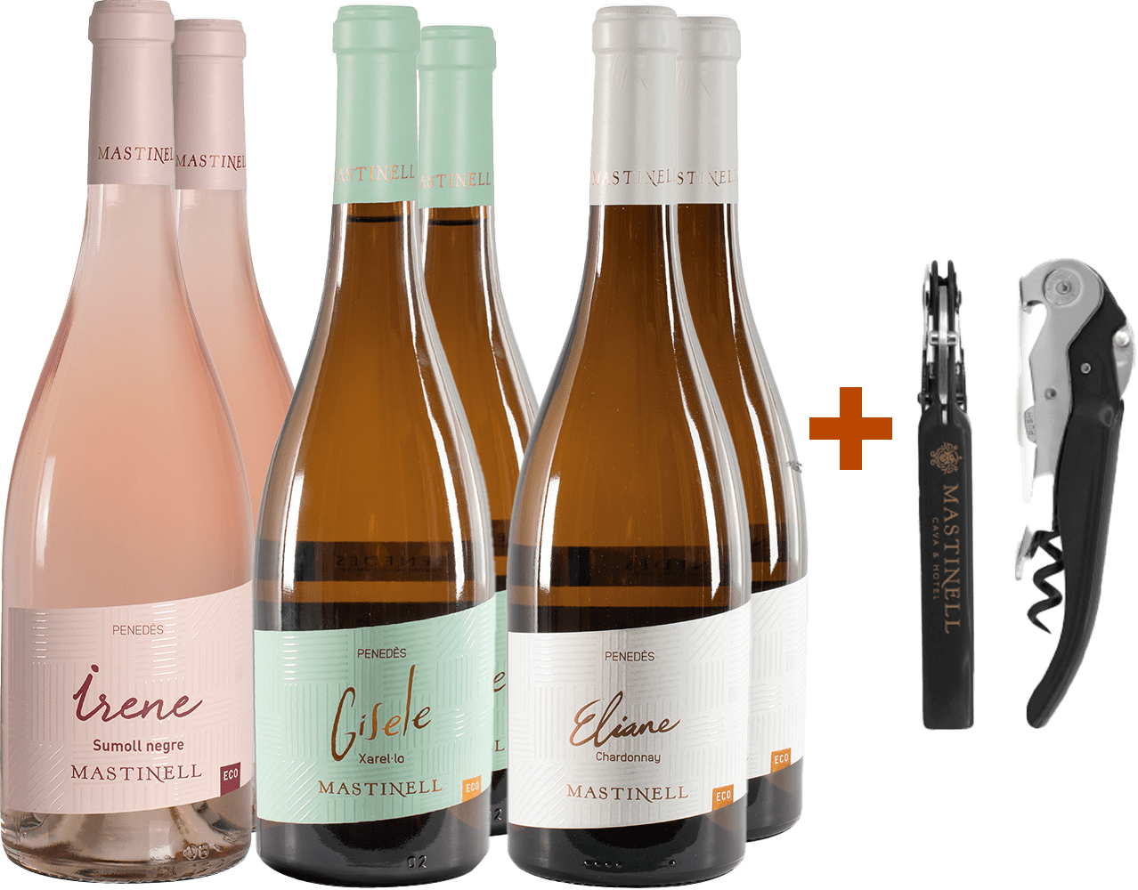 Pack Degustación Mastinell "Tres Chicas" Penedès DO BIO (+ sacacorchos de regalo) BIO
