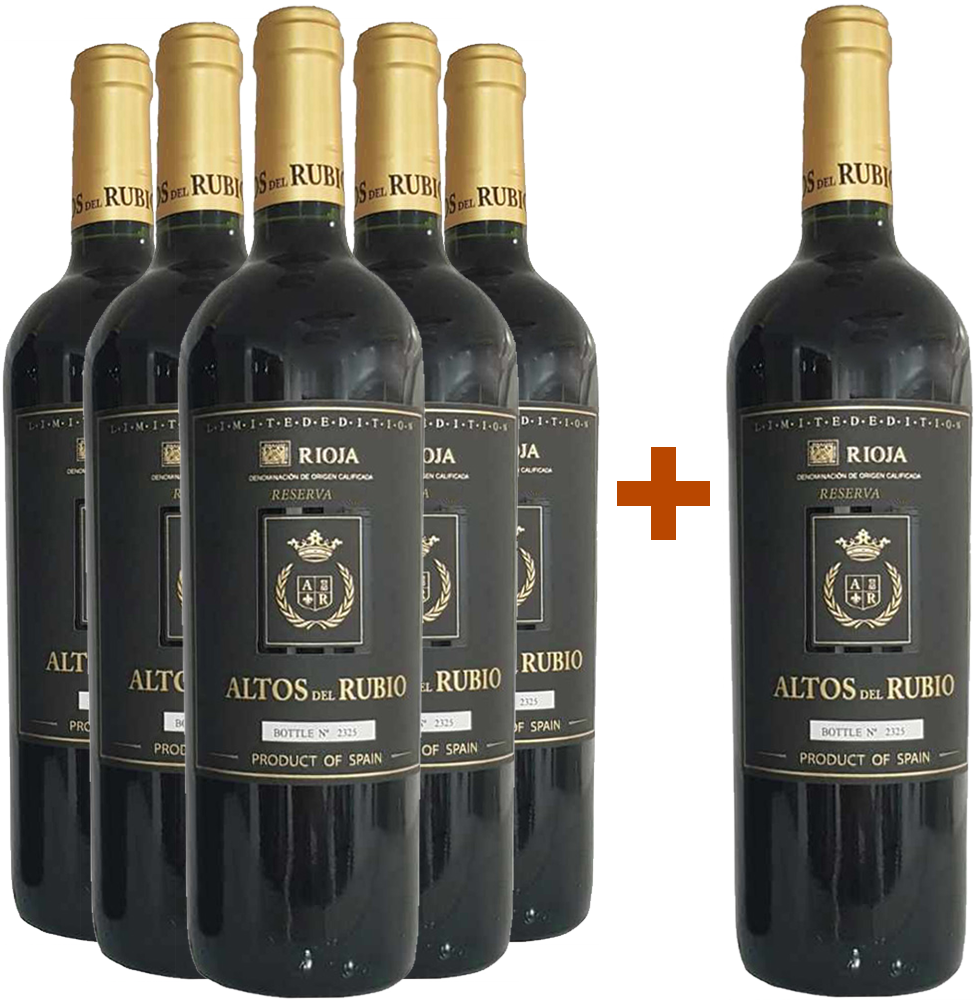 Pack descuento 5+1 Reserva Altos del Rubio Rioja DOCa