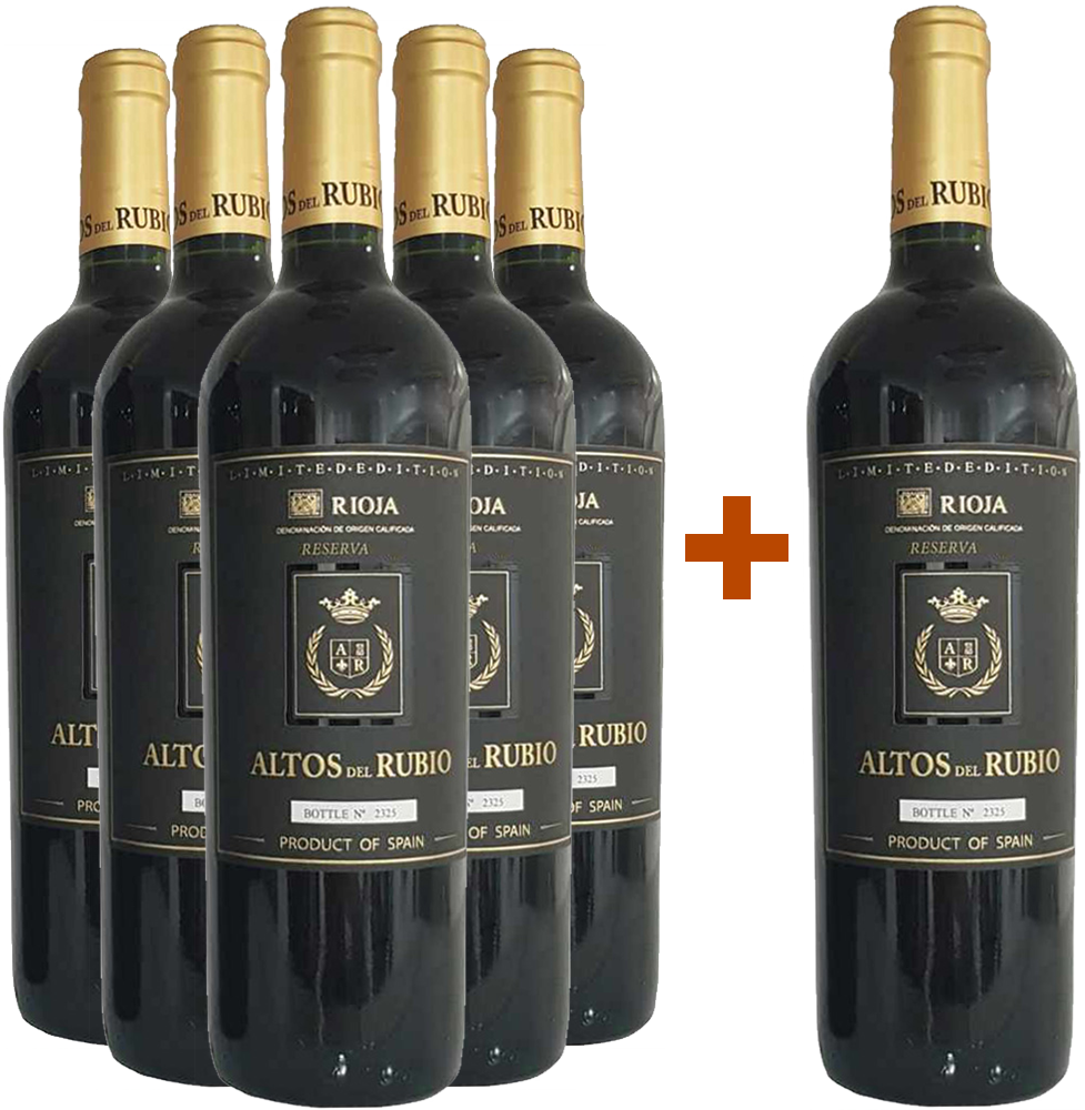 Pack descuento 5+1 Reserva Altos del Rubio Rioja DOCa Pack descuento 5+1 Reserva Altos del Rubio Rioja DOCa