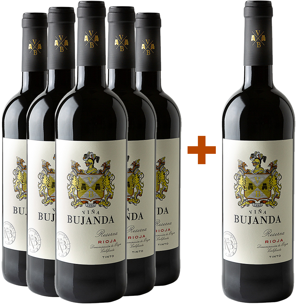 Pack descuento 5+1 Viña Bujanda Reserva Rioja DOCa Pack descuento 5+1 Viña Bujanda Reserva Rioja DOCa